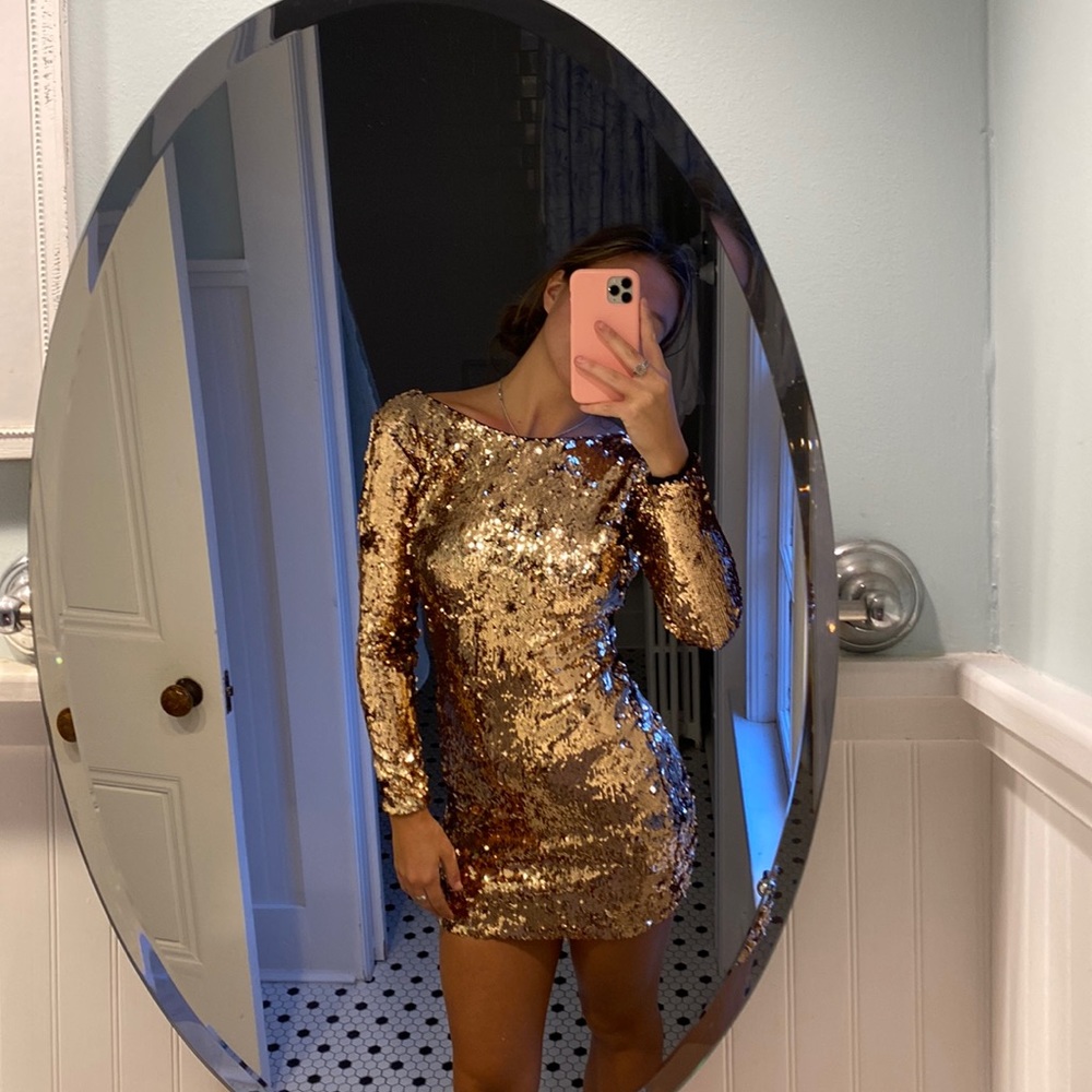 Gold Sequin Dress